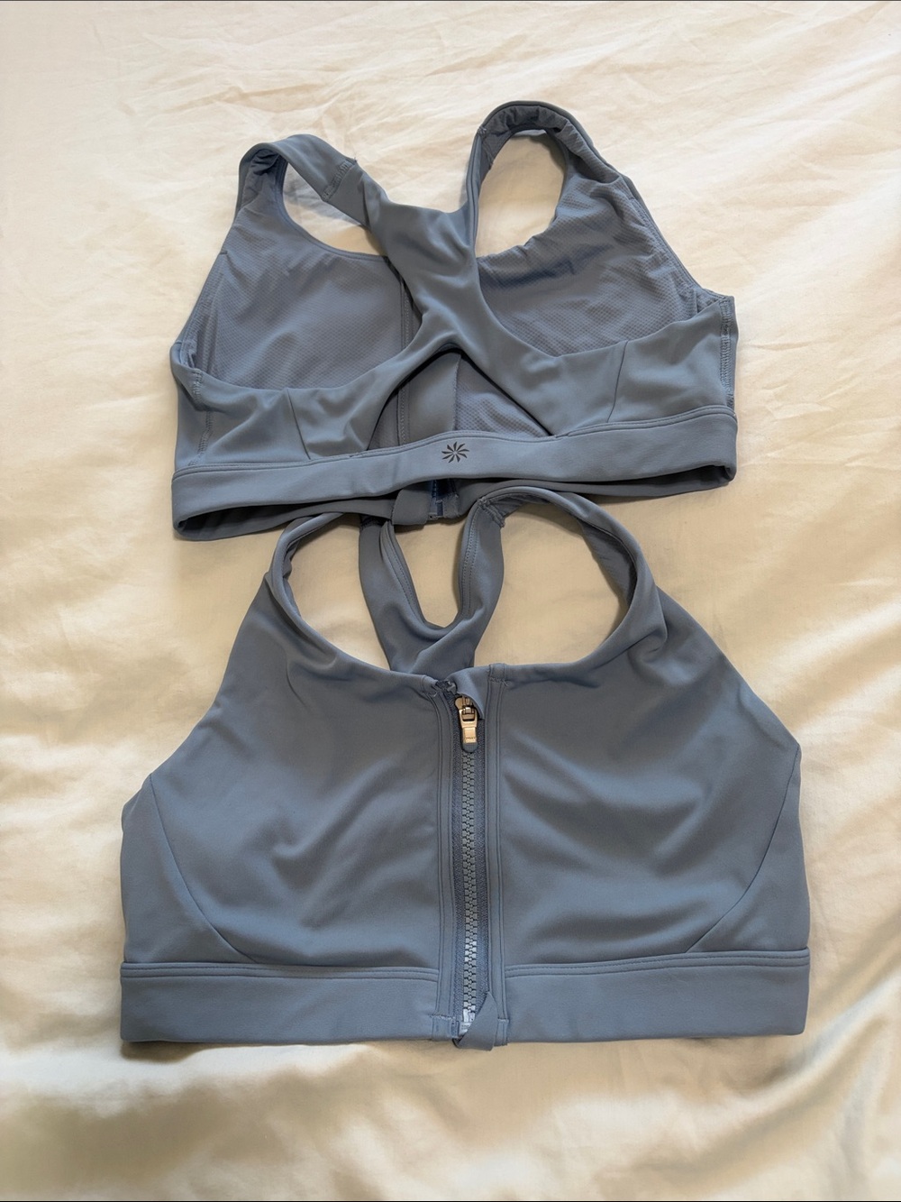 Athleta Zip Front Unstoppable Sports Bra Set of 2 Small D-DD